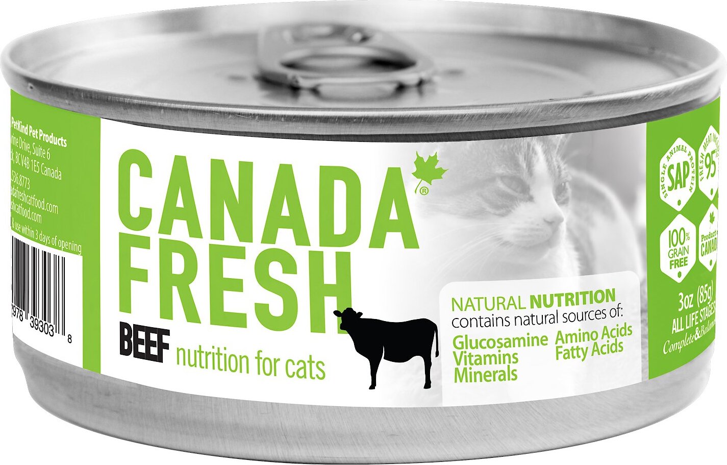 Canada Fresh Beef Canned Cat Food, 3-oz, case of 24 ...