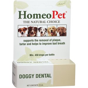 HomeoPet Doggy Dental Dog Supplement, 15mL bottle