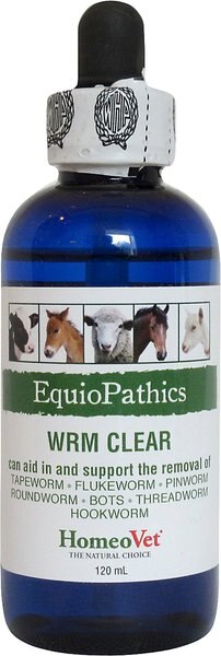 HomeoVet EquioPathics WRM Clear Horse Dewormer, 120mL bottle slide 1 of 1