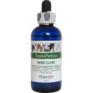 HomeoVet EquioPathics WRM Clear Horse Dewormer, 120mL bottle
