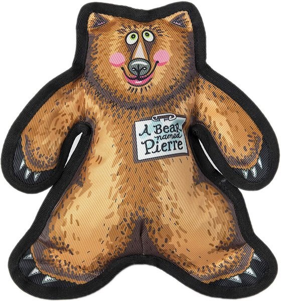 FUZZU Wild Woodies A Bear Named Pierre Dog Toy slide 1 of 3