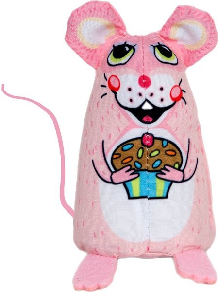 FUZZU Sweet Baby Mice Cupcake Mouse with Organic Catnip Cat Toy slide 1 of 3