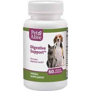 PetAlive Digestive Support Dog & Cat Supplement, 60 count