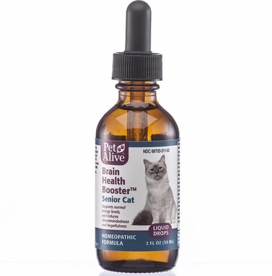 PetAlive Brain Health Booster Senior Cat Supplement, 2-oz bottle, slide 1 of 1