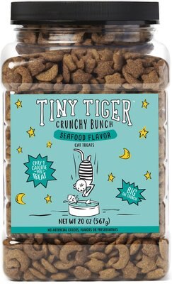 Tiny Tiger Crunchy Bunch, Fins of Fury, Seafood Flavor Cat Treats, slide 1 of 1