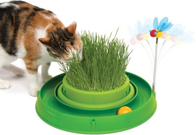 Catit Play Interactive Grass Circuit Ball Cat Toy, slide 1 of 1