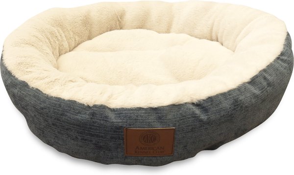 American Kennel Club AKC Casablanca Bolster Cat & Dog Bed, Gray slide 1 of 2