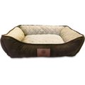 American Kennel Club Self-Heating Bolster Cat & Dog Bed, Brown