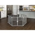 Regalo 2-in-1 Play Yard & Safety Dog Gate, Gray