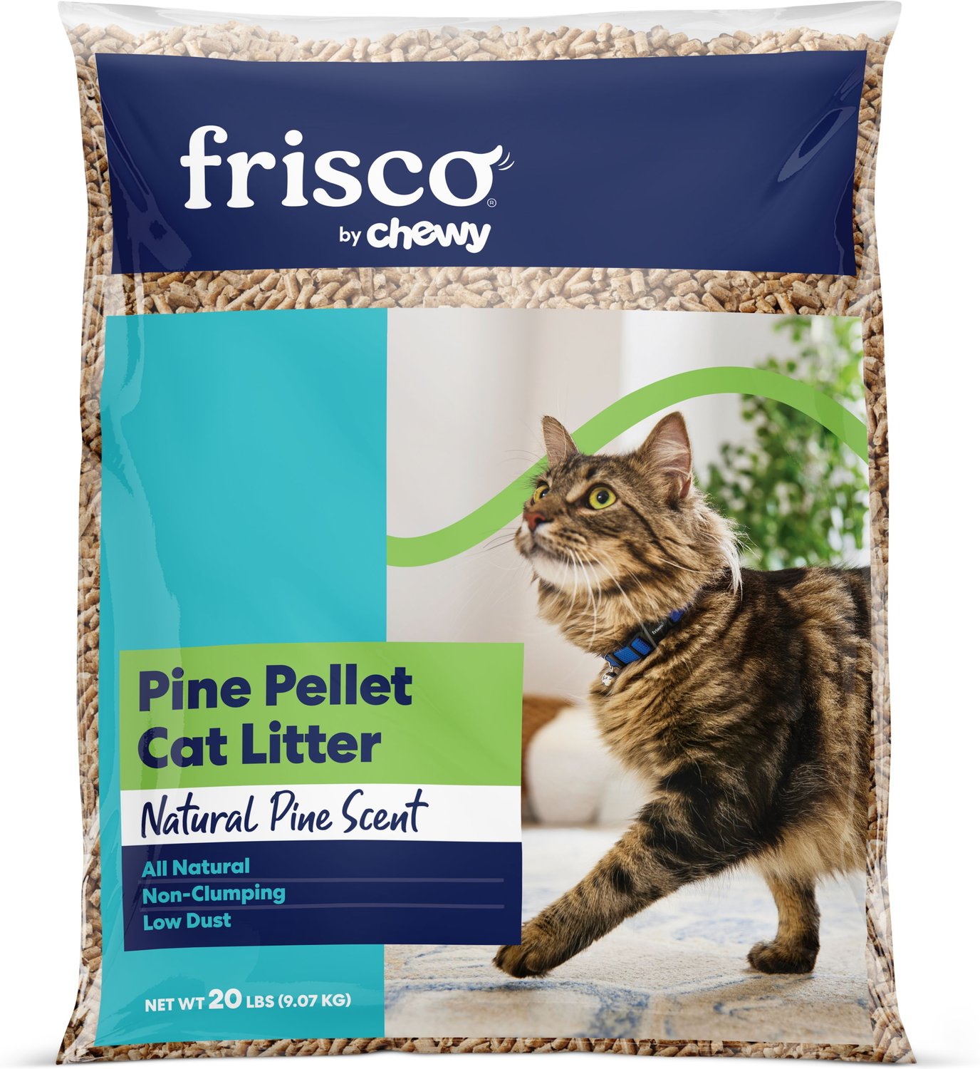 FRISCO Pine Pellet Unscented NonClumping Wood Cat Litter, 20lb bag
