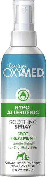 TropiClean OxyMed Hypoallergenic Soothing Spot Treatment Dog & Cat Spray, 8-oz bottle slide 1 of 5
