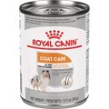 Royal Canin Canine Care Nutrition Coat Care Loaf in Sauce Canned Dog Food, 13.5 oz cans 12-count