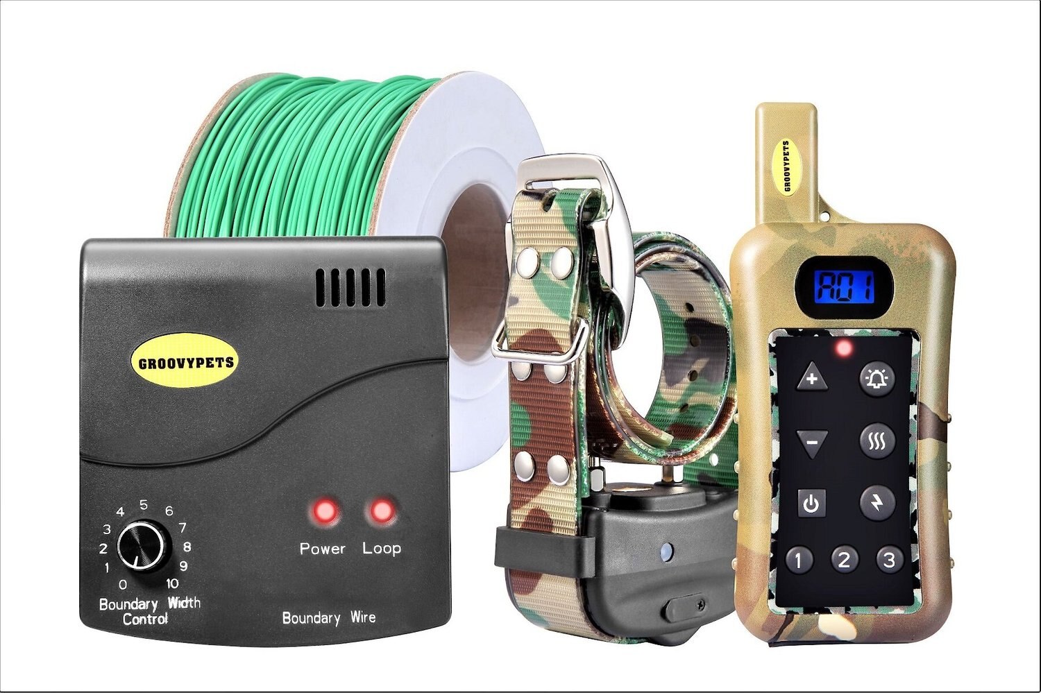 wireless dog fence with 3 collars