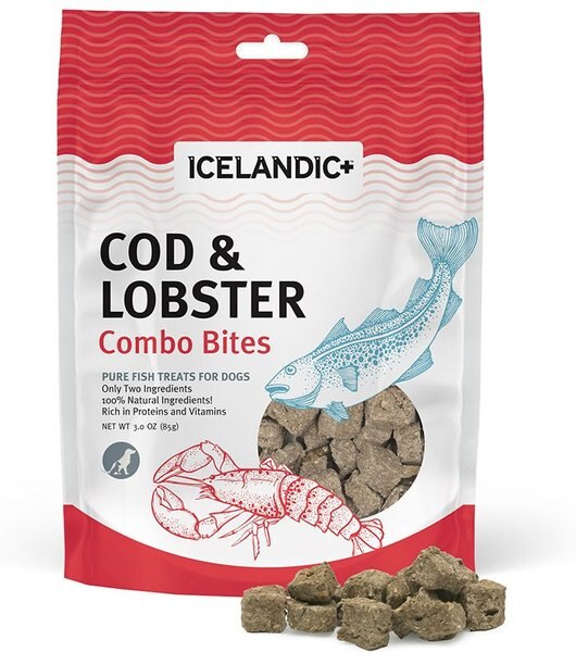 Icelandic+ Grain-Free Cod & Lobster Combo Bites Dog Treats, 3.5-oz bag slide 1 of 3