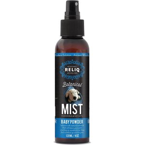 RELIQ Aroma SPA Botanical Mist Baby Powder Dog & Cat Spray, 4-oz bottle