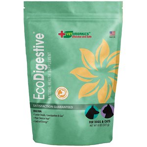 Vet Organics EcoDigestive Probiotic & Enzyme Support Dog & Cat Supplement, 8-oz bag