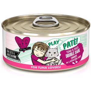 BFF Play Pate Lovers Tuna & Duck Double Dare Wet Cat Food, 5.5-oz can, pack of 8