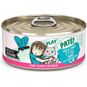 BFF Play Pate Lovers Tuna & Turkey T.T.Y.L. Wet Cat Food, 5.5-oz can, pack of 8