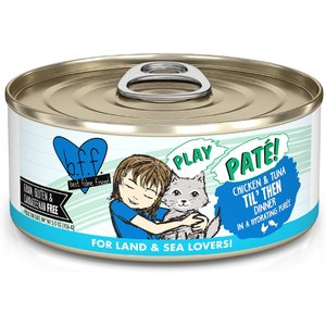 BFF Play Pate Lovers Chicken & Tuna Til' Then Wet Cat Food, 5.5-oz can, pack of 8