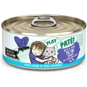 BFF Play Pate Lovers Beef & Tuna Tic Toc Wet Cat Food, 5.5-oz can, pack of 8