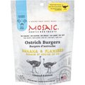 Mosaic Ostrich Burgers Banana & Flaxseed Exotic Dog Treats, 4-oz pouch