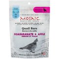 Mosaic Quail Bars Pomegranate & Apple Exotic Dog Treats, 4-oz pouch