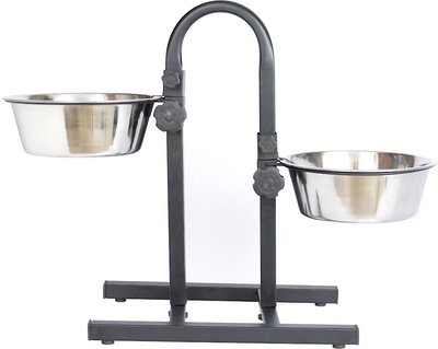 Iconic Pet Adjustable Stainless Steel Dog & Cat Double Diner, slide 1 of 1