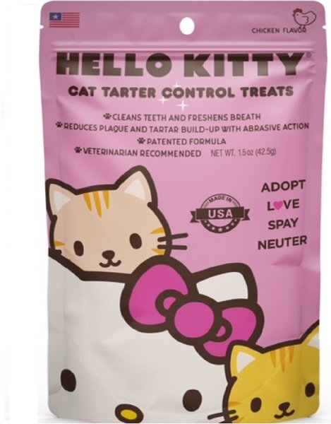 Team Treatz Hello Kitty Tartar Control Chicken Flavor Cat Treats, 1.5-oz bag slide 1 of 5