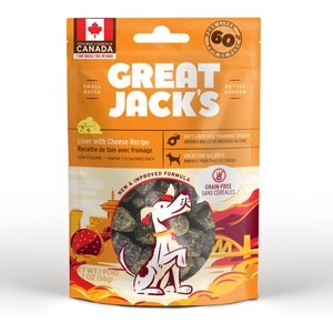 Great Jack's Big Bitz Liver & Cheese Recipe Grain-Free Dog Treats, 2-oz bag
