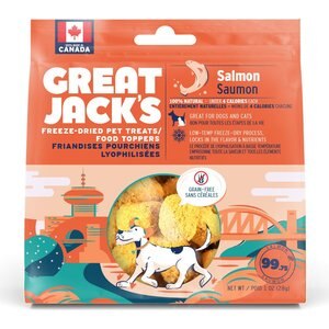Great Jack's Freeze-Dried Raw Salmon Dog Treats, 1-oz bag