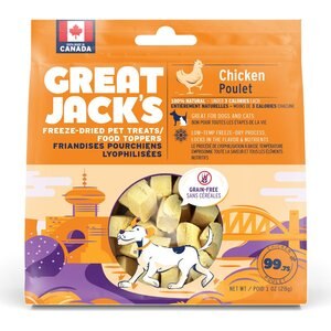 Great Jack's Freeze-Dried Raw Chicken Dog Treats, 1-oz bag