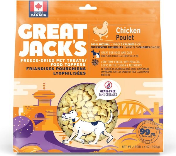 Great Jack's Freeze-Dried Raw Chicken Dog Treats, 14-oz bag slide 1 of 7