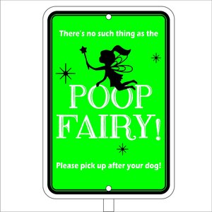 Imagine This Company "Poop Fairy" Garden Sign, Mini