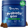 Zesty Paws Advanced Probiotic Bites Chicken Flavored Soft Chews Digestive Supplement for Senior Dogs, 90 C...
