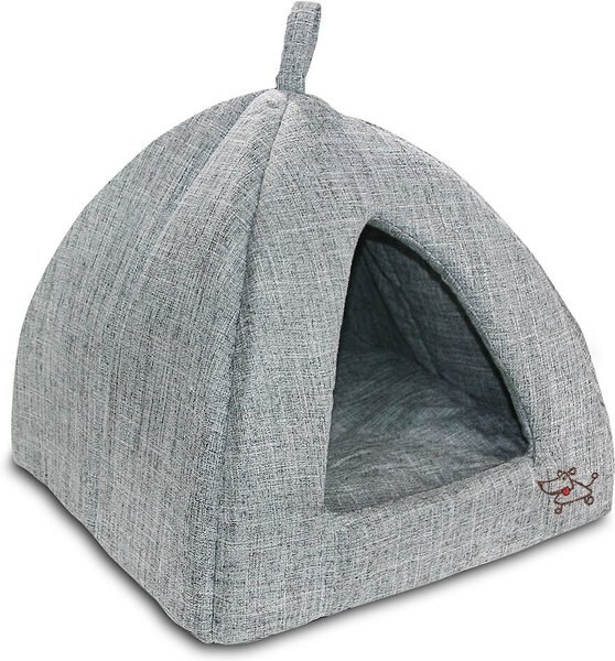 Best Pet Supplies Linen Tent Covered Cat & Dog Bed, Gray, X-Large slide 1 of 5