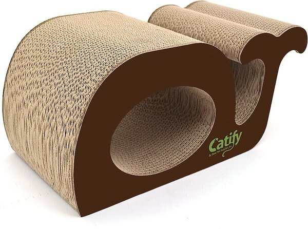 Best Pet Supplies Catify Whale Shape Cardboard Catnip Scratcher Cat Toy slide 1 of 5