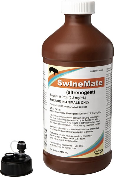 SwineMate (Altrenogest) Solution for Pigs, 1000-mL bottle slide 1 of 5