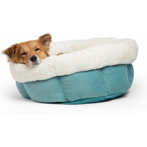 Best Friends By Sheri Cuddle Cup Cuddler Bolster Cat & Dog Bed, Tide Pool, Jumbo