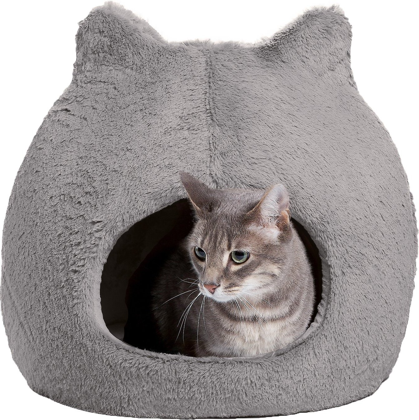 BEST FRIENDS BY SHERI Meow Hut Covered Cat Dog Bed Grey Jumbo