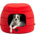 Best Friends by Sheri Disney Mickey Bobble Head Honeycomb Covered/Bolster Cat & Dog Bed, Red, Jumbo