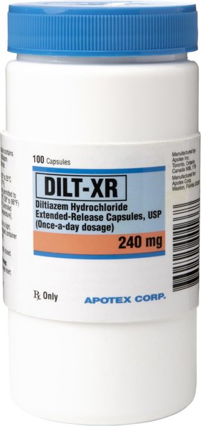DILT-XR (Diltiazem Hydrochloride) Extended-Release Capsules, 240-mg, 1 capsule slide 1 of 6