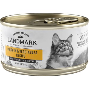 American Journey Landmark Chicken & Vegetables Recipe in Broth Grain-Free Canned Cat Food, 3-oz, case of 12