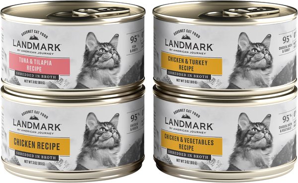 American Journey Landmark Poultry & Tuna in Broth Variety Pack Grain-Free Canned Cat Food, 3-oz, case of 12 slide 1 of 10