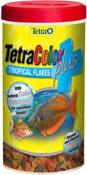 Tetra TetraColor Plus Tropical Flakes Fish Food, 7.06-oz bottle slide 1 of 6