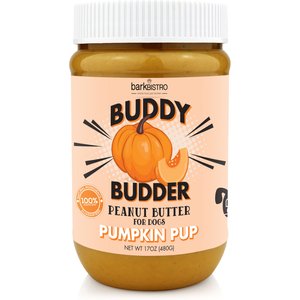 Bark Bistro Company Buddy Budder Pumpkin & Cinnamon Peanut Butter Lickable Dog Treats, 16-oz jar