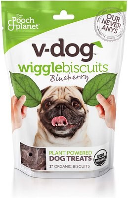 V-Dog Wiggle Biscuit Grain-Free Blueberry Dog Treats, slide 1 of 1