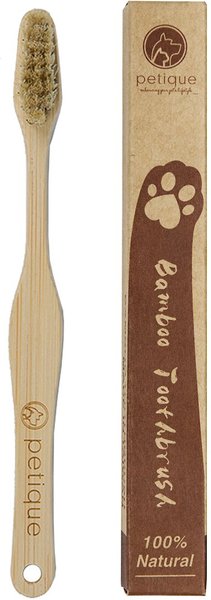 Petique Eco-Friendly Bamboo Dog & Cat Toothbrush, Small slide 1 of 2