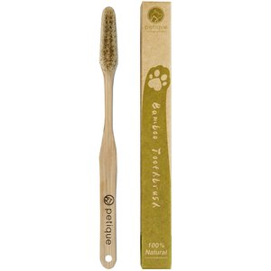 Petique Eco-Friendly Bamboo Dog & Cat Toothbrush, Large