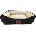 American Kennel Club Self-Heating Bolster Cat & Dog Bed, Black