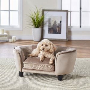 Enchanted Home Pet Coco Sofa Cat & Dog Bed w/Removable Cover, Beige